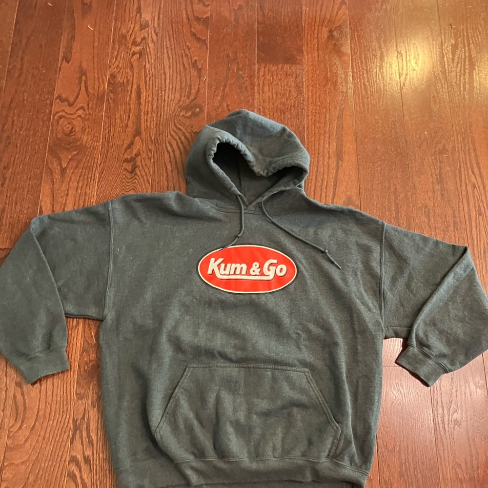 Kum & Go Charcoal Gray Hoodie Sweatshirt